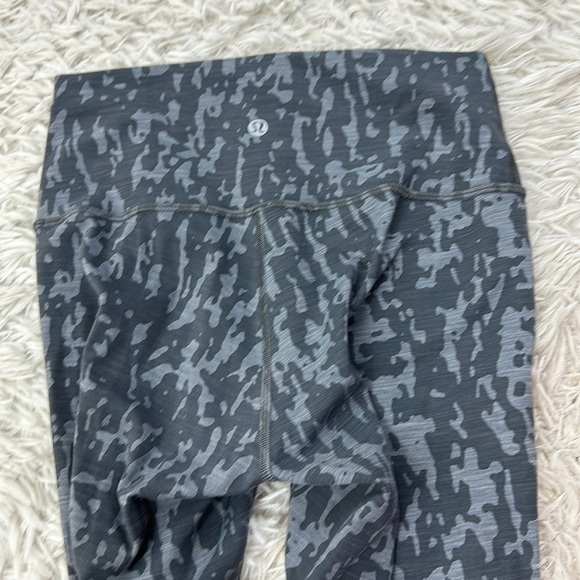 Lululemon Wunder Train High-Rise Crop 21" *Print Heathered PU Black Asphalt Grey - Picture 4 of 5